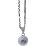 Collana Ciondolo Chiama Angeli BOLA Messicana Impronte Piedini 2,6cm Catena 126cm ET61