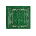 BANDANA VERDE QUADRATA  PAISLEY PIRATA FAZZOLETTO SPORT CICLISMO SOTTO CASCO