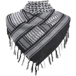 Sciarpa Del Deserto Unisex Foulard Kefiah Bianco e Nero Versatile Pashmina Scialle Shemag Quadrata In Cotone 110cm Out053