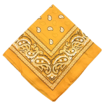 BANDANA GIALLA QUADRATA 100% COTONE PAISLEY PIRATA FAZZOLETTO SPORT CICLISMO SOTTO CASCO