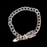 Collana a Catena Choker Donna Acciaio Inossidabile, 44 cm x 1,5 cm, Argento ET233