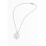 Collana Donna in Acciaio Inossidabile con Pendente Quadrifoglio Portafortuna, Idea Regalo Elegante ET243