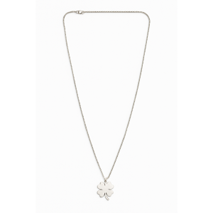 Collana Donna in Acciaio Inossidabile con Pendente Quadrifoglio Portafortuna, Idea Regalo Elegante ET243
