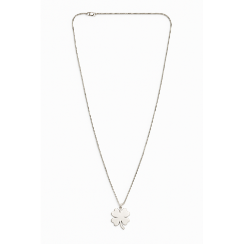 Collana Donna in Acciaio Inossidabile con Pendente Quadrifoglio Portafortuna, Idea Regalo Elegante ET243