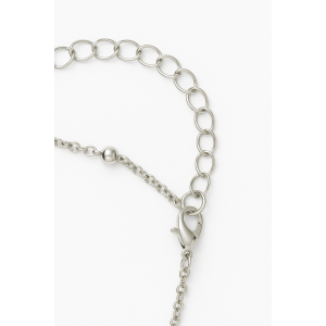Collana Donna con Ciondolo Cuore Collanina Elegante con Catena a Sferette e Pendente Lucido Moda Regalo Amore ET244