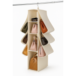 Organizer Porta Borse Portaborse da Appendere in Armadio 10 Scomparti Tasche in Tessuto Non Tessuto 103x19x36cm