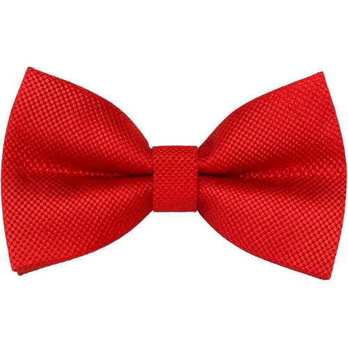Papillon Uomo ROSSO Elegante in Microfibra Jacquard – Già Annodato e Regolabile