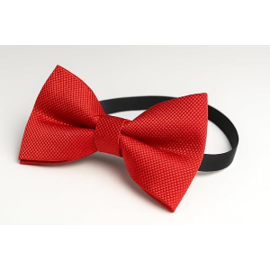 Papillon Uomo ROSSO Elegante in Microfibra Jacquard – Già Annodato e Regolabile