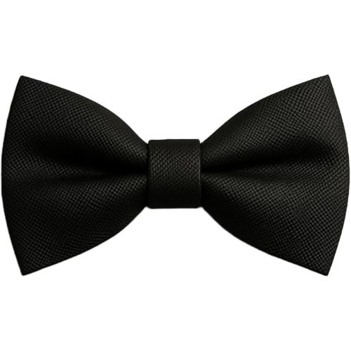Papillon Uomo NERO Elegante in Microfibra Jacquard – Già Annodato e Regolabile