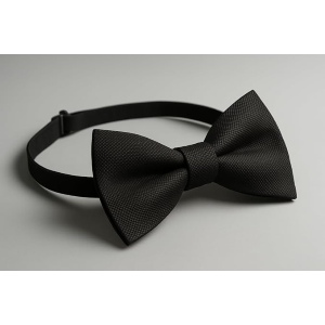 Papillon Uomo NERO Elegante in Microfibra Jacquard – Già Annodato e Regolabile
