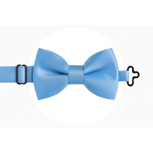 PAPILLON RASO SLIM SOTTILE CRAVATTINO FARFALLINO FARFALLA UOMO DONNA AZZURRO CHIARO