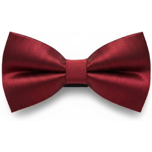 Papillon Uomo GRANATA Elegante in Microfibra Jacquard – Già Annodato e Regolabile