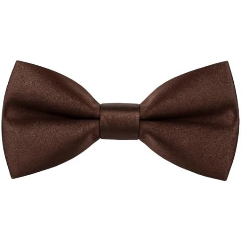 PAPILLON RASO SLIM SOTTILE CRAVATTINO FARFALLINO FARFALLA UOMO DONNA MARRONE