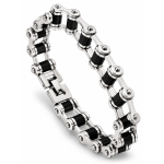 BRACCIALE BRACCIALETTO ACCIAIO INOX CHIRURGICO UOMO DONNA CATENA BICI MOTO ET76