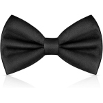 PAPILLON RASO SLIM SOTTILE CRAVATTINO FARFALLINO FARFALLA UOMO DONNA BAMBINO NERO