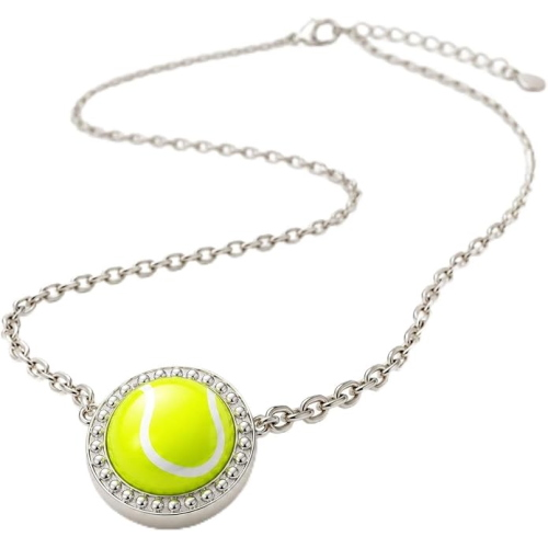 Collana Tennis con Ciondolo Palla da Tennis Donna Sport Elegante Moda ET374